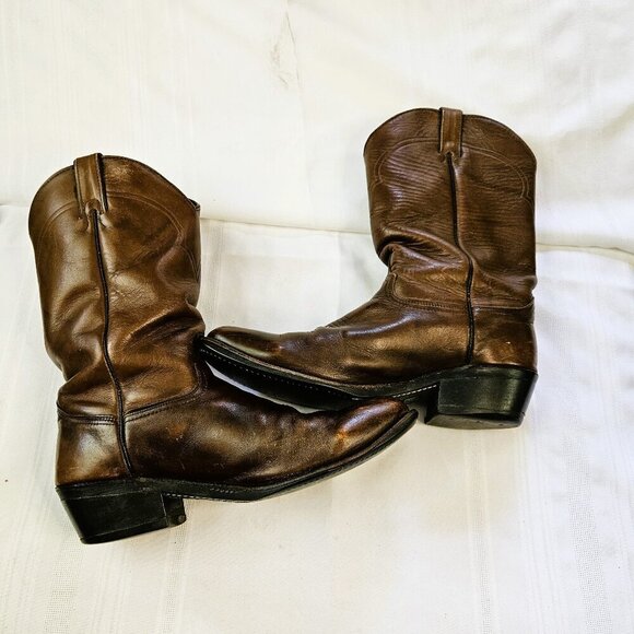 VTG Abilene Men's Brown Cowboy Casual Western Work Boots 6424 Size 11EE - Picture 3 of 6